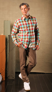 Flannel Shirt Jacket Teal