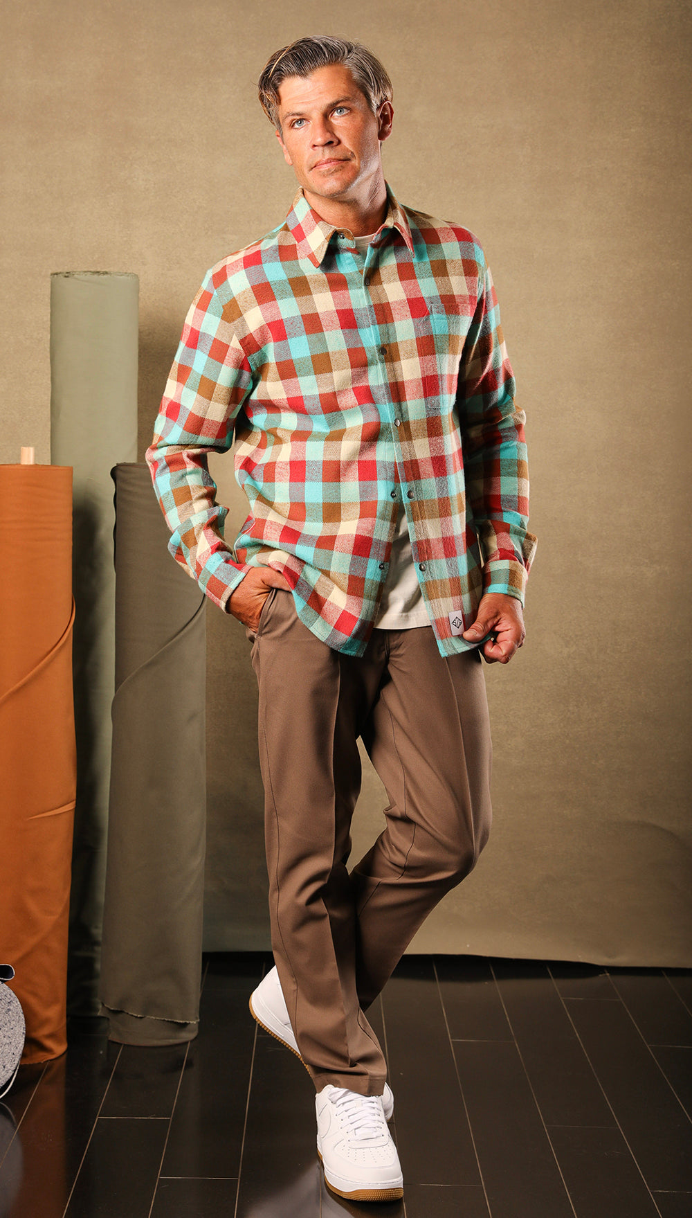 Flannel Shirt Jacket Teal