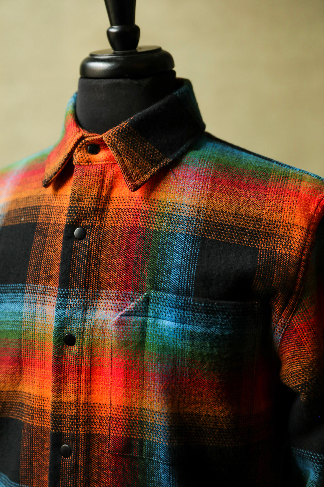 Flannel Shirt Jacket Color Burst