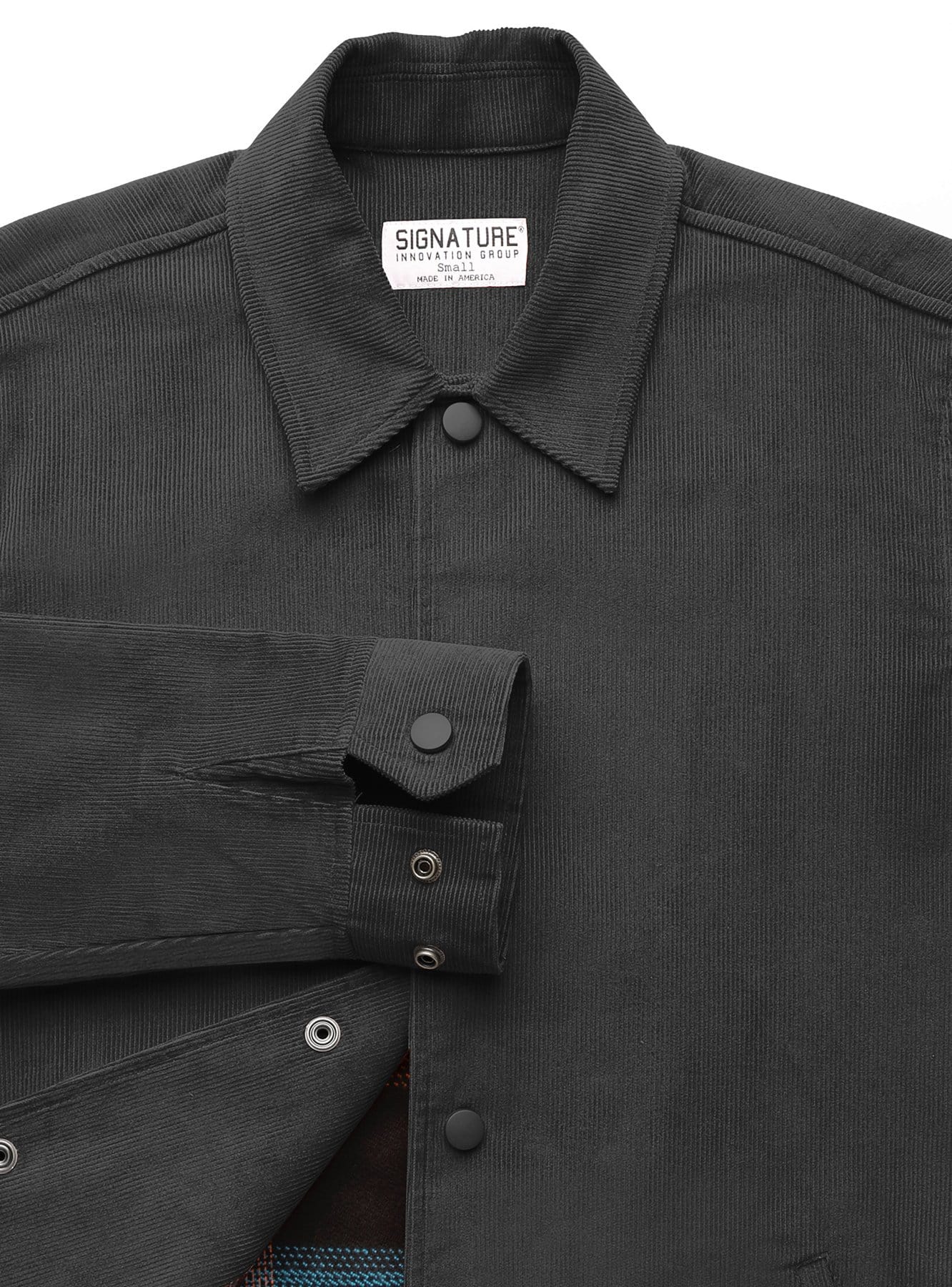 Liner Black Corduroy Jacket | Signature innovation Group